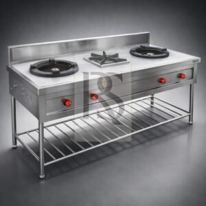 Heavy-Duty 3 Burner Chinese Stove